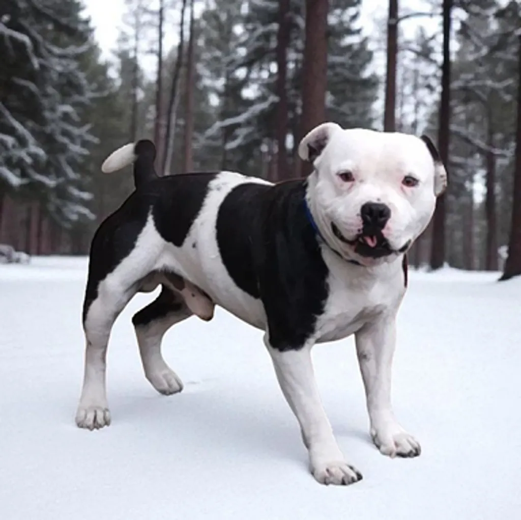 Male Staffordshire Bull Terrier Noir Pan Blanc