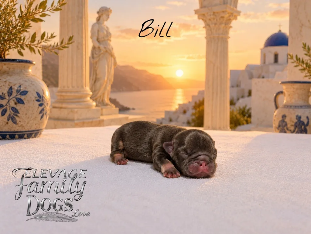 chiot chocolat tan bouledogue francais exotique fluffy ou poils courts couché